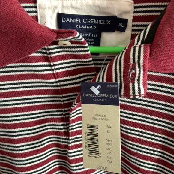 Daniel Cremieux Classics Red Heather Long Sleeve Pullover Shirt. XL NWT. - Picture 3 of 9